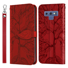 Load image into Gallery viewer, Life of Tree Embossing Pattern Horizontal Flip Leather Case with Holder &amp; Card Slot &amp; Wallet &amp; Photo Frame &amp; Lanyard, For Samsung Galaxy Note8, For Samsung Galaxy Note9, For Samsung Galaxy Note10, For Samsung Galaxy Note10+, For Samsung Galaxy Note20  ...