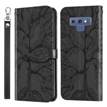 Load image into Gallery viewer, Life of Tree Embossing Pattern Horizontal Flip Leather Case with Holder &amp; Card Slot &amp; Wallet &amp; Photo Frame &amp; Lanyard, For Samsung Galaxy Note8, For Samsung Galaxy Note9, For Samsung Galaxy Note10, For Samsung Galaxy Note10+, For Samsung Galaxy Note20  ...