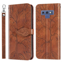 Load image into Gallery viewer, Life of Tree Embossing Pattern Horizontal Flip Leather Case with Holder &amp; Card Slot &amp; Wallet &amp; Photo Frame &amp; Lanyard, For Samsung Galaxy Note8, For Samsung Galaxy Note9, For Samsung Galaxy Note10, For Samsung Galaxy Note10+, For Samsung Galaxy Note20  ...