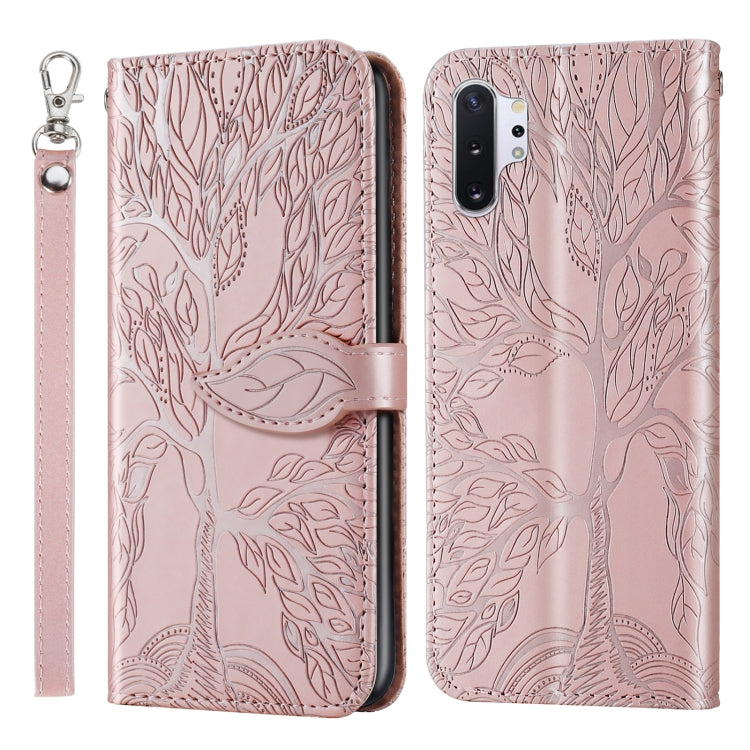 Life of Tree Embossing Pattern Horizontal Flip Leather Case with Holder & Card Slot & Wallet & Photo Frame & Lanyard, For Samsung Galaxy Note8, For Samsung Galaxy Note9, For Samsung Galaxy Note10, For Samsung Galaxy Note10+, For Samsung Galaxy Note20  ...