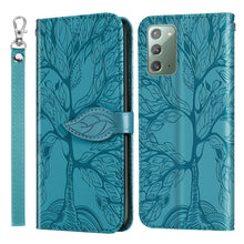 Load image into Gallery viewer, Life of Tree Embossing Pattern Horizontal Flip Leather Case with Holder &amp; Card Slot &amp; Wallet &amp; Photo Frame &amp; Lanyard, For Samsung Galaxy Note8, For Samsung Galaxy Note9, For Samsung Galaxy Note10, For Samsung Galaxy Note10+, For Samsung Galaxy Note20  ...