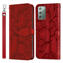 Load image into Gallery viewer, Life of Tree Embossing Pattern Horizontal Flip Leather Case with Holder &amp; Card Slot &amp; Wallet &amp; Photo Frame &amp; Lanyard, For Samsung Galaxy Note8, For Samsung Galaxy Note9, For Samsung Galaxy Note10, For Samsung Galaxy Note10+, For Samsung Galaxy Note20  ...