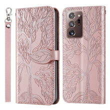 Load image into Gallery viewer, Life of Tree Embossing Pattern Horizontal Flip Leather Case with Holder &amp; Card Slot &amp; Wallet &amp; Photo Frame &amp; Lanyard, For Samsung Galaxy Note8, For Samsung Galaxy Note9, For Samsung Galaxy Note10, For Samsung Galaxy Note10+, For Samsung Galaxy Note20  ...