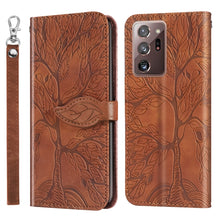 Load image into Gallery viewer, Life of Tree Embossing Pattern Horizontal Flip Leather Case with Holder &amp; Card Slot &amp; Wallet &amp; Photo Frame &amp; Lanyard, For Samsung Galaxy Note8, For Samsung Galaxy Note9, For Samsung Galaxy Note10, For Samsung Galaxy Note10+, For Samsung Galaxy Note20  ...