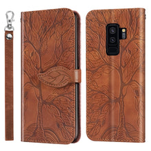 Load image into Gallery viewer, Life of Tree Embossing Pattern Horizontal Flip Leather Case with Holder &amp; Card Slot &amp; Wallet &amp; Photo Frame &amp; Lanyard, For Samsung Galaxy S9+, For Samsung Galaxy S10, For Samsung Galaxy S10+, For Samsung Galaxy S10e, For Samsung Galaxy S20              ...