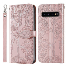 Load image into Gallery viewer, Life of Tree Embossing Pattern Horizontal Flip Leather Case with Holder &amp; Card Slot &amp; Wallet &amp; Photo Frame &amp; Lanyard, For Samsung Galaxy S9+, For Samsung Galaxy S10, For Samsung Galaxy S10+, For Samsung Galaxy S10e, For Samsung Galaxy S20              ...