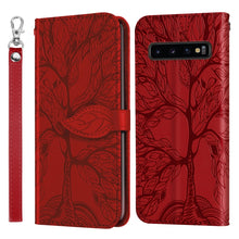 Load image into Gallery viewer, Life of Tree Embossing Pattern Horizontal Flip Leather Case with Holder &amp; Card Slot &amp; Wallet &amp; Photo Frame &amp; Lanyard, For Samsung Galaxy S9+, For Samsung Galaxy S10, For Samsung Galaxy S10+, For Samsung Galaxy S10e, For Samsung Galaxy S20              ...