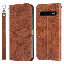 Load image into Gallery viewer, Life of Tree Embossing Pattern Horizontal Flip Leather Case with Holder &amp; Card Slot &amp; Wallet &amp; Photo Frame &amp; Lanyard, For Samsung Galaxy S9+, For Samsung Galaxy S10, For Samsung Galaxy S10+, For Samsung Galaxy S10e, For Samsung Galaxy S20              ...