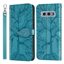 Load image into Gallery viewer, Life of Tree Embossing Pattern Horizontal Flip Leather Case with Holder &amp; Card Slot &amp; Wallet &amp; Photo Frame &amp; Lanyard, For Samsung Galaxy S9+, For Samsung Galaxy S10, For Samsung Galaxy S10+, For Samsung Galaxy S10e, For Samsung Galaxy S20              ...