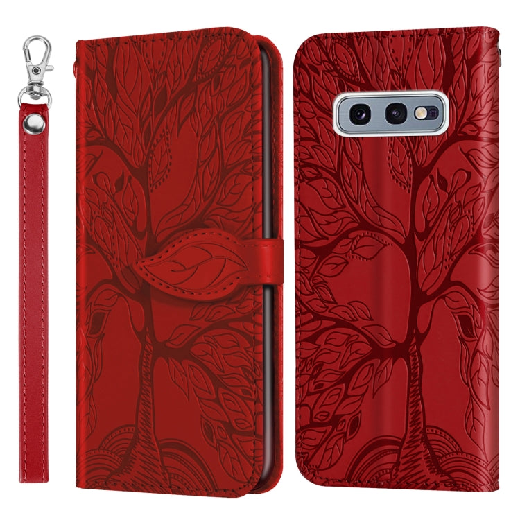 Life of Tree Embossing Pattern Horizontal Flip Leather Case with Holder & Card Slot & Wallet & Photo Frame & Lanyard, For Samsung Galaxy S9+, For Samsung Galaxy S10, For Samsung Galaxy S10+, For Samsung Galaxy S10e, For Samsung Galaxy S20              ...