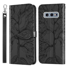 Load image into Gallery viewer, Life of Tree Embossing Pattern Horizontal Flip Leather Case with Holder &amp; Card Slot &amp; Wallet &amp; Photo Frame &amp; Lanyard, For Samsung Galaxy S9+, For Samsung Galaxy S10, For Samsung Galaxy S10+, For Samsung Galaxy S10e, For Samsung Galaxy S20              ...