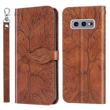 Load image into Gallery viewer, Life of Tree Embossing Pattern Horizontal Flip Leather Case with Holder &amp; Card Slot &amp; Wallet &amp; Photo Frame &amp; Lanyard, For Samsung Galaxy S9+, For Samsung Galaxy S10, For Samsung Galaxy S10+, For Samsung Galaxy S10e, For Samsung Galaxy S20              ...