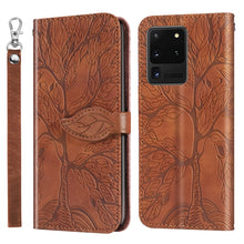 Load image into Gallery viewer, Life of Tree Embossing Pattern Horizontal Flip Leather Case with Holder &amp; Card Slot &amp; Wallet &amp; Photo Frame &amp; Lanyard, For Samsung Galaxy S9+, For Samsung Galaxy S10, For Samsung Galaxy S10+, For Samsung Galaxy S10e, For Samsung Galaxy S20              ...