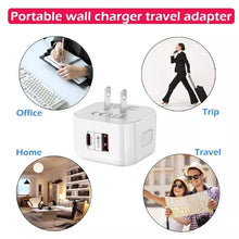 Load image into Gallery viewer, 20W PD + QC 3.0 Dual Ports Travel Charger Power Adapter,, US Plug, EU Plug, UK Plug