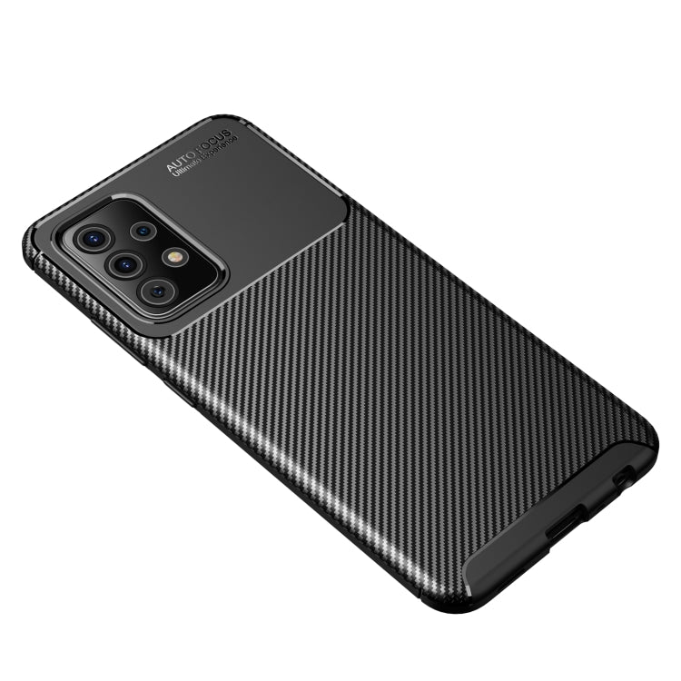 Carbon Fiber Texture Shockproof TPU Case, For Samsung Galaxy A52 5G