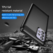 Load image into Gallery viewer, Brushed Texture Carbon Fiber TPU Case, For Samsung Galaxy A52 5G, For Samsung Galaxy A72 5G