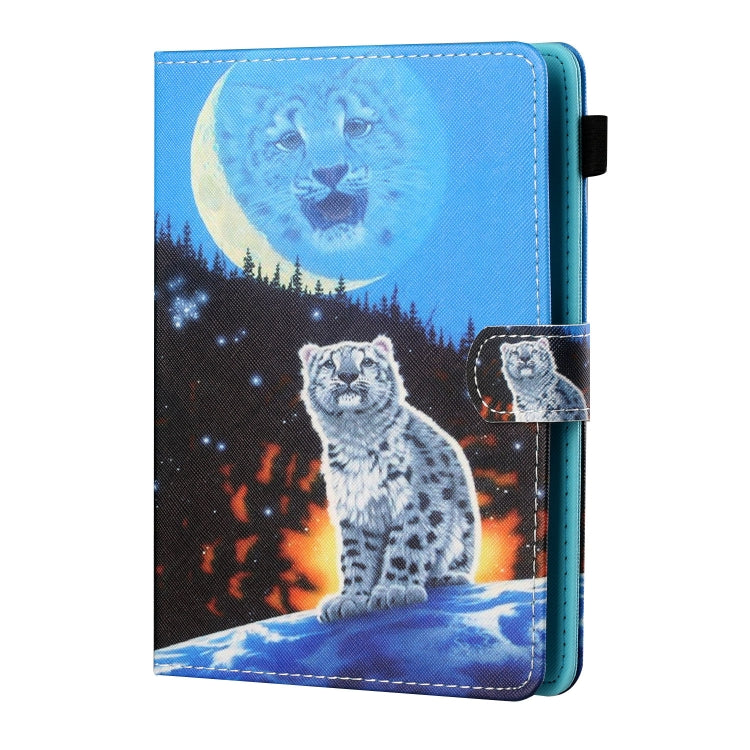 Sewing Thread Horizontal Painted Flat Leather Case with Pen Cover & Anti Skid Strip & Card Slot & Holder, For 7 inch Tablet PC Universal, For 8 inch Tablet PC Universal, For 10 inch Tablet PC Universal, For Huawei MediaPad T5 10 inch