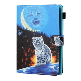 Sewing Thread Horizontal Painted Flat Leather Case with Pen Cover & Anti Skid Strip & Card Slot & Holder, For 7 inch Tablet PC Universal, For 8 inch Tablet PC Universal, For 10 inch Tablet PC Universal, For Huawei MediaPad T5 10 inch