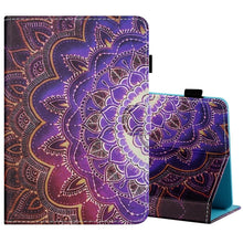 Load image into Gallery viewer, Sewing Thread Horizontal Painted Flat Leather Case with Pen Cover &amp; Anti Skid Strip &amp; Card Slot &amp; Holder, For 7 inch Tablet PC Universal, For 8 inch Tablet PC Universal, For 10 inch Tablet PC Universal, For Huawei MediaPad T5 10 inch