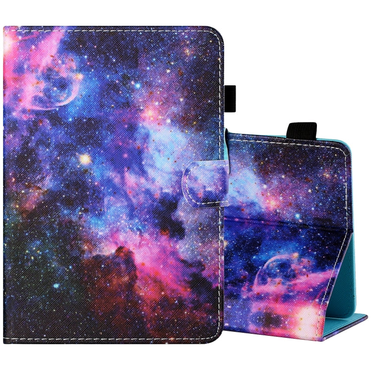 Sewing Thread Horizontal Painted Flat Leather Case with Pen Cover & Anti Skid Strip & Card Slot & Holder, For 7 inch Tablet PC Universal, For 8 inch Tablet PC Universal, For 10 inch Tablet PC Universal, For Huawei MediaPad T5 10 inch