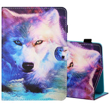 Load image into Gallery viewer, Sewing Thread Horizontal Painted Flat Leather Case with Pen Cover &amp; Anti Skid Strip &amp; Card Slot &amp; Holder, For 7 inch Tablet PC Universal, For 8 inch Tablet PC Universal, For 10 inch Tablet PC Universal, For Huawei MediaPad T5 10 inch