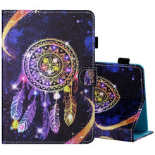 Load image into Gallery viewer, Sewing Thread Horizontal Painted Flat Leather Case with Pen Cover &amp; Anti Skid Strip &amp; Card Slot &amp; Holder, For 7 inch Tablet PC Universal, For 8 inch Tablet PC Universal, For 10 inch Tablet PC Universal, For Huawei MediaPad T5 10 inch