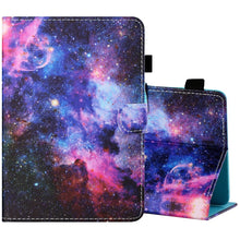 Load image into Gallery viewer, Sewing Thread Horizontal Painted Flat Leather Case with Pen Cover &amp; Anti Skid Strip &amp; Card Slot &amp; Holder, For 7 inch Tablet PC Universal, For 8 inch Tablet PC Universal, For 10 inch Tablet PC Universal, For Huawei MediaPad T5 10 inch