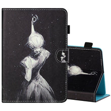 Load image into Gallery viewer, Sewing Thread Horizontal Painted Flat Leather Case with Pen Cover &amp; Anti Skid Strip &amp; Card Slot &amp; Holder, For 7 inch Tablet PC Universal, For 8 inch Tablet PC Universal, For 10 inch Tablet PC Universal, For Huawei MediaPad T5 10 inch