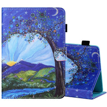 Load image into Gallery viewer, Sewing Thread Horizontal Painted Flat Leather Case with Pen Cover &amp; Anti Skid Strip &amp; Card Slot &amp; Holder, For 7 inch Tablet PC Universal, For 8 inch Tablet PC Universal, For 10 inch Tablet PC Universal, For Huawei MediaPad T5 10 inch