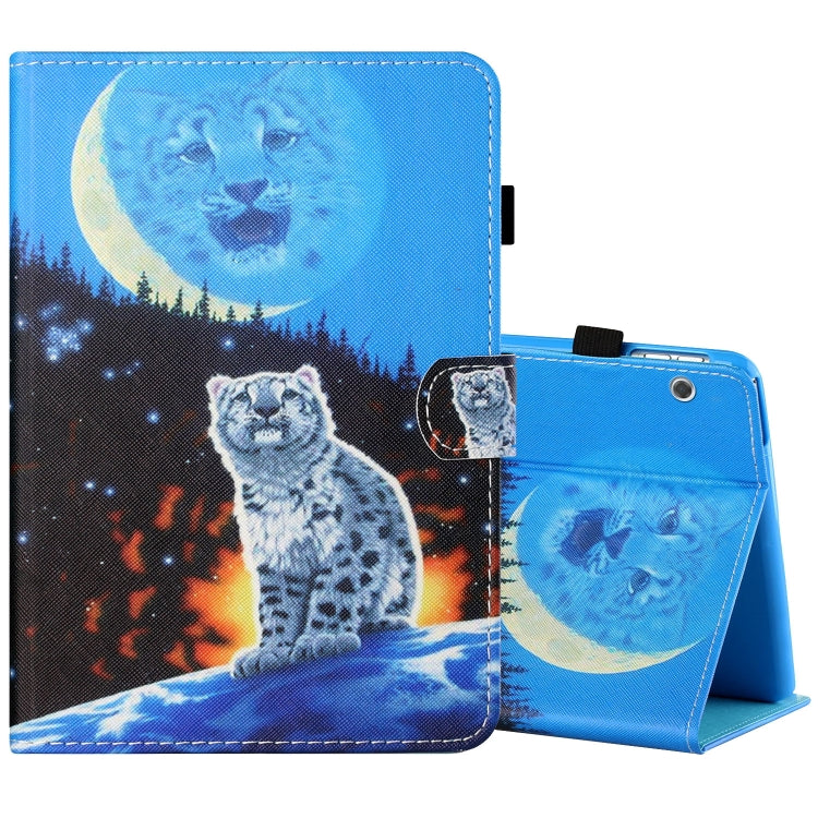 Sewing Thread Horizontal Painted Flat Leather Case with Pen Cover & Anti Skid Strip & Card Slot & Holder, For 7 inch Tablet PC Universal, For 8 inch Tablet PC Universal, For 10 inch Tablet PC Universal, For Huawei MediaPad T5 10 inch