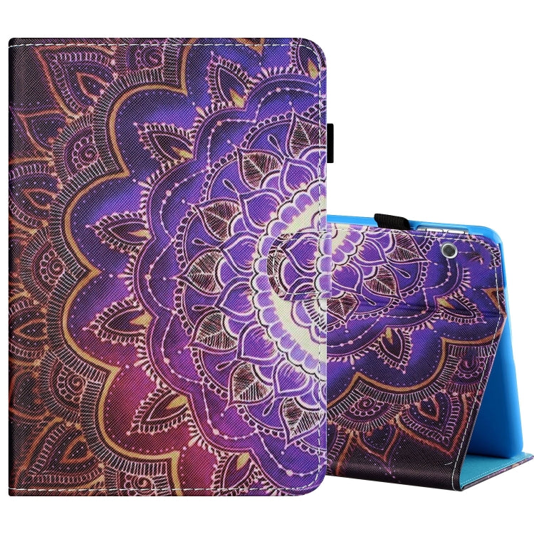 Sewing Thread Horizontal Painted Flat Leather Case with Pen Cover & Anti Skid Strip & Card Slot & Holder, For 7 inch Tablet PC Universal, For 8 inch Tablet PC Universal, For 10 inch Tablet PC Universal, For Huawei MediaPad T5 10 inch