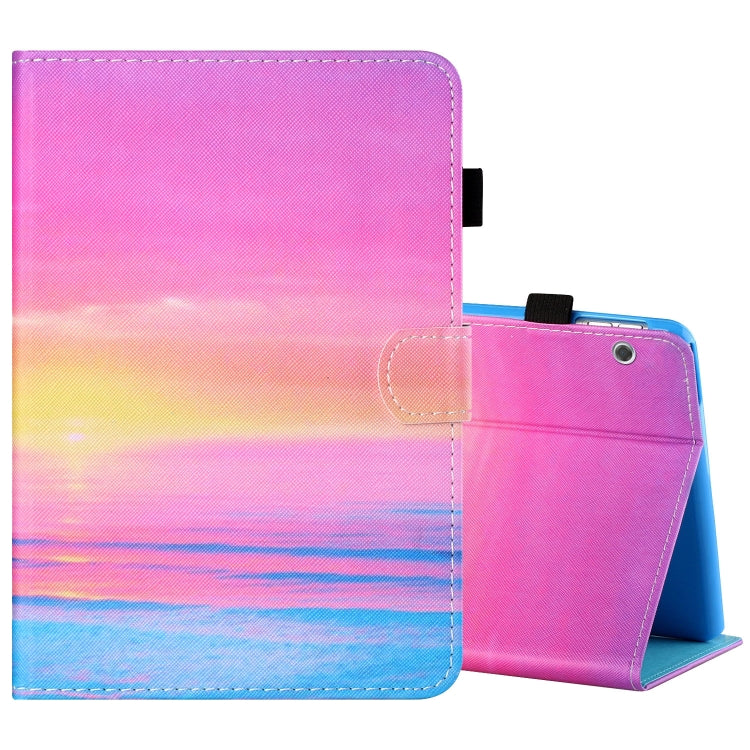 Sewing Thread Horizontal Painted Flat Leather Case with Pen Cover & Anti Skid Strip & Card Slot & Holder, For 7 inch Tablet PC Universal, For 8 inch Tablet PC Universal, For 10 inch Tablet PC Universal, For Huawei MediaPad T5 10 inch