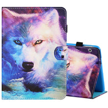 Load image into Gallery viewer, Sewing Thread Horizontal Painted Flat Leather Case with Pen Cover &amp; Anti Skid Strip &amp; Card Slot &amp; Holder, For 7 inch Tablet PC Universal, For 8 inch Tablet PC Universal, For 10 inch Tablet PC Universal, For Huawei MediaPad T5 10 inch