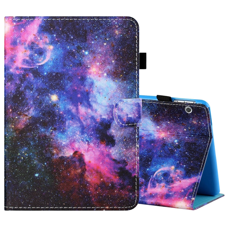 Sewing Thread Horizontal Painted Flat Leather Case with Pen Cover & Anti Skid Strip & Card Slot & Holder, For 7 inch Tablet PC Universal, For 8 inch Tablet PC Universal, For 10 inch Tablet PC Universal, For Huawei MediaPad T5 10 inch