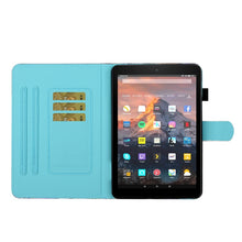 Load image into Gallery viewer, Sewing Thread Horizontal Painted Flat Leather Case with Pen Cover &amp; Anti Skid Strip &amp; Card Slot &amp; Holder