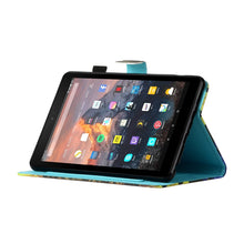 Load image into Gallery viewer, Sewing Thread Horizontal Painted Flat Leather Case with Pen Cover &amp; Anti Skid Strip &amp; Card Slot &amp; Holder