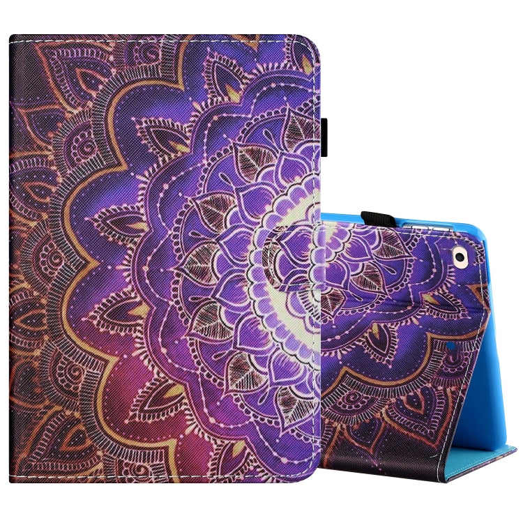 Sewing Thread Horizontal Painted Flat Leather Case with Pen Cover & Anti Skid Strip & Card Slot & Holder & Sleep / Wake-up Function, For iPad Mini 5 / 4 / 3 / 2 / 1, For iPad 10.2 / iPad Air 10.5 (2019), For iPad Pro 11 inch (2020) / (2018), For iPad Air