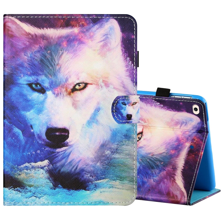 Sewing Thread Horizontal Painted Flat Leather Case with Pen Cover & Anti Skid Strip & Card Slot & Holder & Sleep / Wake-up Function, For iPad Mini 5 / 4 / 3 / 2 / 1, For iPad 10.2 / iPad Air 10.5 (2019), For iPad Pro 11 inch (2020) / (2018), For iPad Air