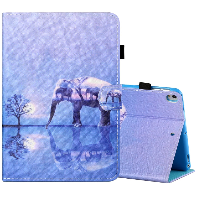 Sewing Thread Horizontal Painted Flat Leather Case with Pen Cover & Anti Skid Strip & Card Slot & Holder & Sleep / Wake-up Function, For iPad Mini 5 / 4 / 3 / 2 / 1, For iPad 10.2 / iPad Air 10.5 (2019), For iPad Pro 11 inch (2020) / (2018), For iPad Air