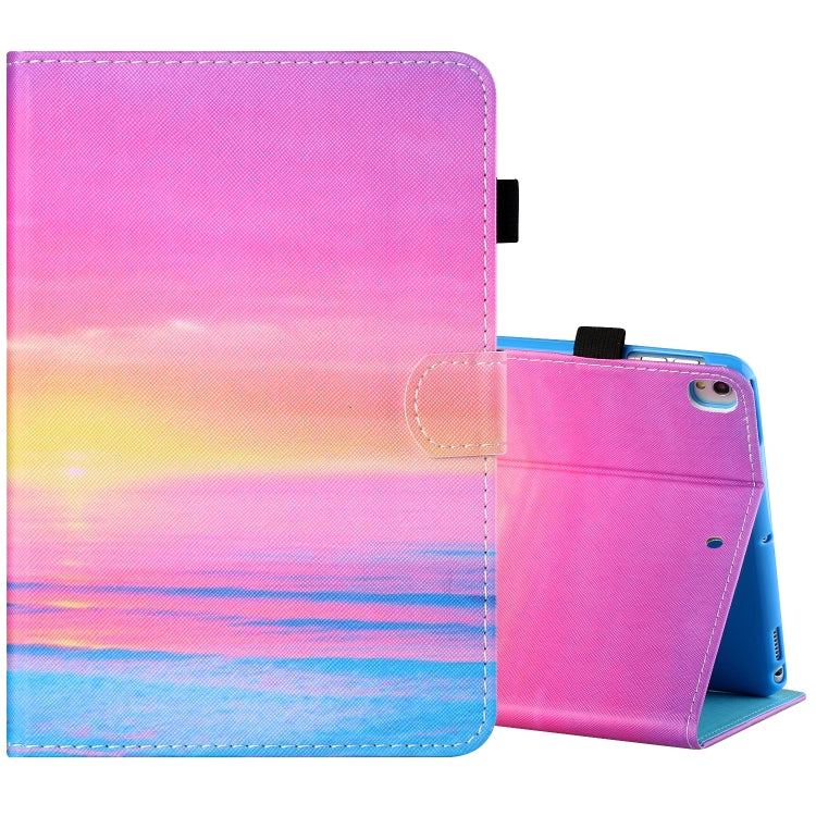 Sewing Thread Horizontal Painted Flat Leather Case with Pen Cover & Anti Skid Strip & Card Slot & Holder & Sleep / Wake-up Function, For iPad Mini 5 / 4 / 3 / 2 / 1, For iPad 10.2 / iPad Air 10.5 (2019), For iPad Pro 11 inch (2020) / (2018), For iPad Air