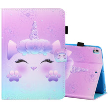 Load image into Gallery viewer, Sewing Thread Horizontal Painted Flat Leather Case with Pen Cover &amp; Anti Skid Strip &amp; Card Slot &amp; Holder &amp; Sleep / Wake-up Function, For iPad Mini 5 / 4 / 3 / 2 / 1, For iPad 10.2 / iPad Air 10.5 (2019), For iPad Pro 11 inch (2020) / (2018), For iPad Air