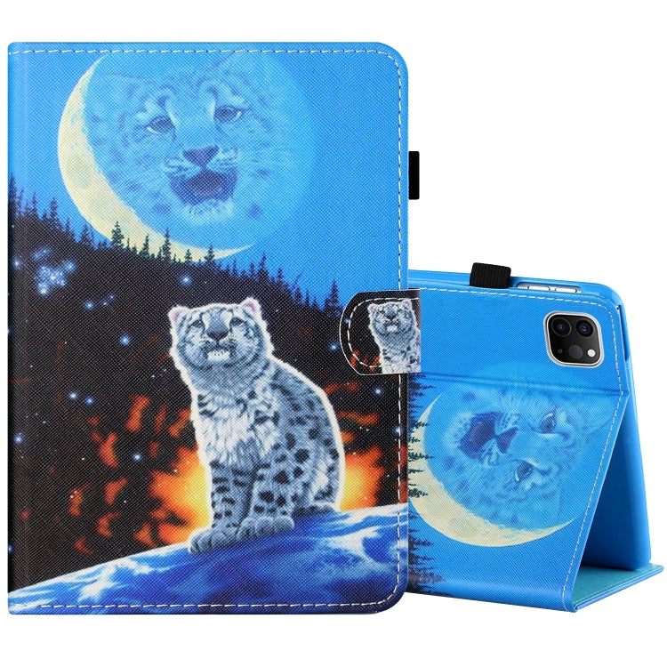 Sewing Thread Horizontal Painted Flat Leather Case with Pen Cover & Anti Skid Strip & Card Slot & Holder & Sleep / Wake-up Function, For iPad Mini 5 / 4 / 3 / 2 / 1, For iPad 10.2 / iPad Air 10.5 (2019), For iPad Pro 11 inch (2020) / (2018), For iPad Air