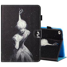 Load image into Gallery viewer, Sewing Thread Horizontal Painted Flat Leather Case with Pen Cover &amp; Anti Skid Strip &amp; Card Slot &amp; Holder &amp; Sleep / Wake-up Function, For iPad Air 2, For  iPad 9.7 (2018) / (2017), For iPad Air 2022 / 2020 10.9