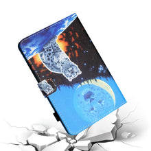 Load image into Gallery viewer, Sewing Thread Horizontal Painted Flat Leather Case with Pen Cover &amp; Anti Skid Strip &amp; Card Slot &amp; Holder &amp; Sleep / Wake-up Function, For Samsung Galaxy Tab S6 Lite SM-P610 / 615, For Amazon Kindle Fire HD8 2020, For Samsung Galaxy Tab A7 2020 T500 / T5...