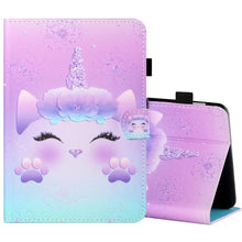 Load image into Gallery viewer, Sewing Thread Horizontal Painted Flat Leather Case with Pen Cover &amp; Anti Skid Strip &amp; Card Slot &amp; Holder &amp; Sleep / Wake-up Function, For Amazon Kindle Fire HD8 2020, For Samsung Galaxy Tab S6 Lite SM-P610 / 615, For Samsung Galaxy Tab A7 2020 T500 / T5...