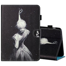 Load image into Gallery viewer, Sewing Thread Horizontal Painted Flat Leather Case with Pen Cover &amp; Anti Skid Strip &amp; Card Slot &amp; Holder &amp; Sleep / Wake-up Function, For Amazon Kindle Fire HD8 2020, For Samsung Galaxy Tab S6 Lite SM-P610 / 615, For Samsung Galaxy Tab A7 2020 T500 / T5...