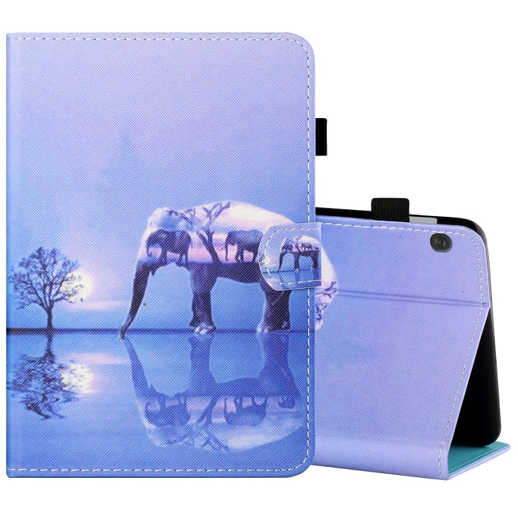 Sewing Thread Horizontal Painted Flat Leather Case with Pen Cover & Anti Skid Strip & Card Slot & Holder & Sleep / Wake-up Function, For Amazon Kindle Fire HD8 2020, For Samsung Galaxy Tab S6 Lite SM-P610 / 615, For Samsung Galaxy Tab A7 2020 T500 / T5...