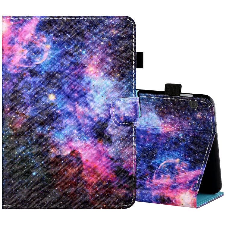 Sewing Thread Horizontal Painted Flat Leather Case with Pen Cover & Anti Skid Strip & Card Slot & Holder & Sleep / Wake-up Function, For Amazon Kindle Fire HD8 2020, For Samsung Galaxy Tab S6 Lite SM-P610 / 615, For Samsung Galaxy Tab A7 2020 T500 / T5...