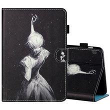 Load image into Gallery viewer, Sewing Thread Horizontal Painted Flat Leather Case with Pen Cover &amp; Anti Skid Strip &amp; Card Slot &amp; Holder &amp; Sleep / Wake-up Function, For Amazon Kindle Fire HD8 2020, For Samsung Galaxy Tab S6 Lite SM-P610 / 615, For Samsung Galaxy Tab A7 2020 T500 / T5...