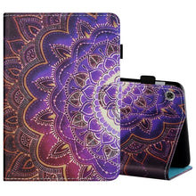 Load image into Gallery viewer, Sewing Thread Horizontal Painted Flat Leather Case with Pen Cover &amp; Anti Skid Strip &amp; Card Slot &amp; Holder &amp; Sleep / Wake-up Function, For Lenovo Tab FHD M10 Plus X606F